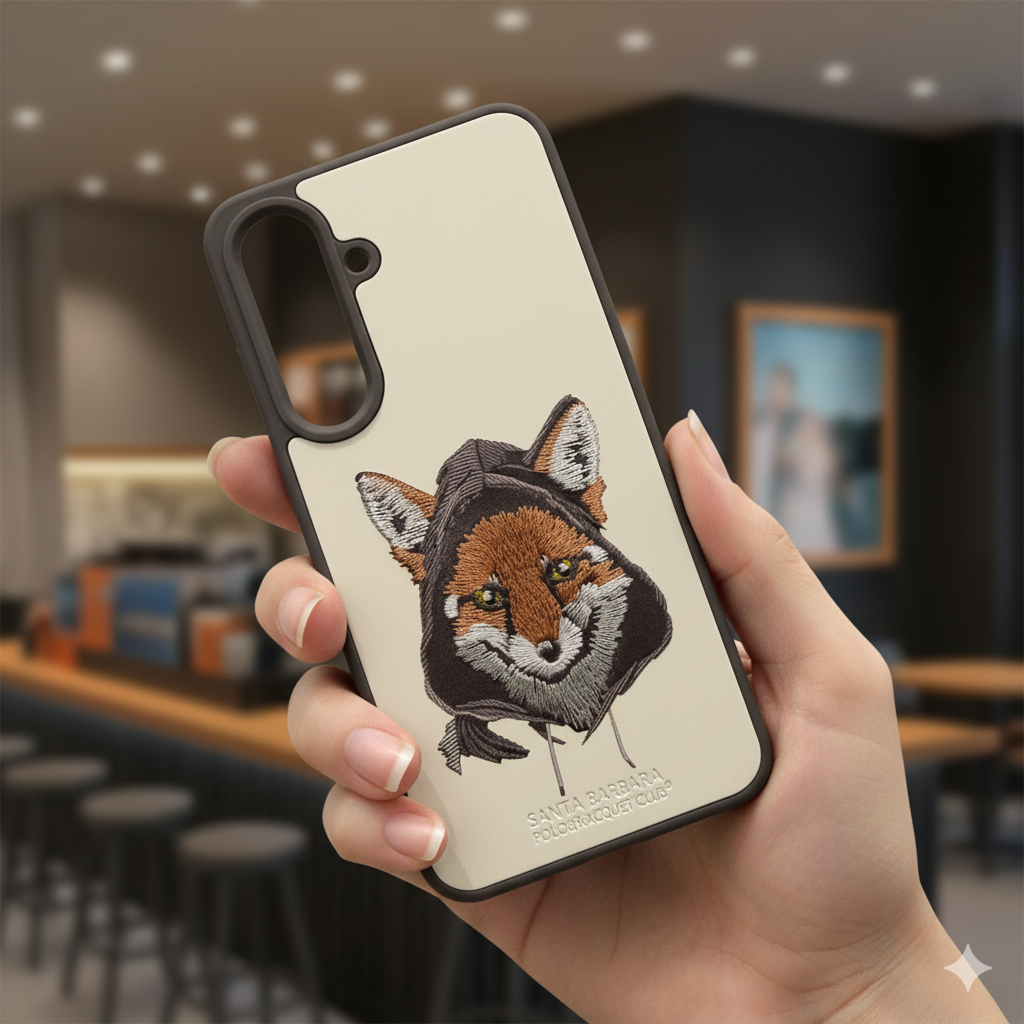 Samsung Galaxy S25 Premium Fox Embroidery Case – Stylish & Protective Cover