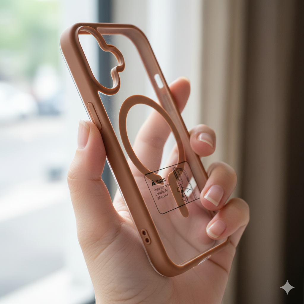 iPhone 16 Clear MagSafe Back Cover – Transparent Shockproof Protective Case