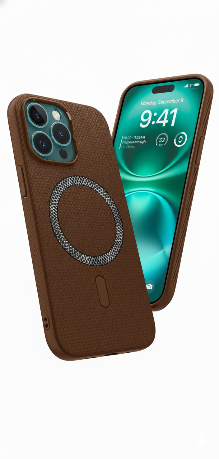 iPhone 13 Pro Premium Textured MagSafe Case for – Metallic Frame Edition