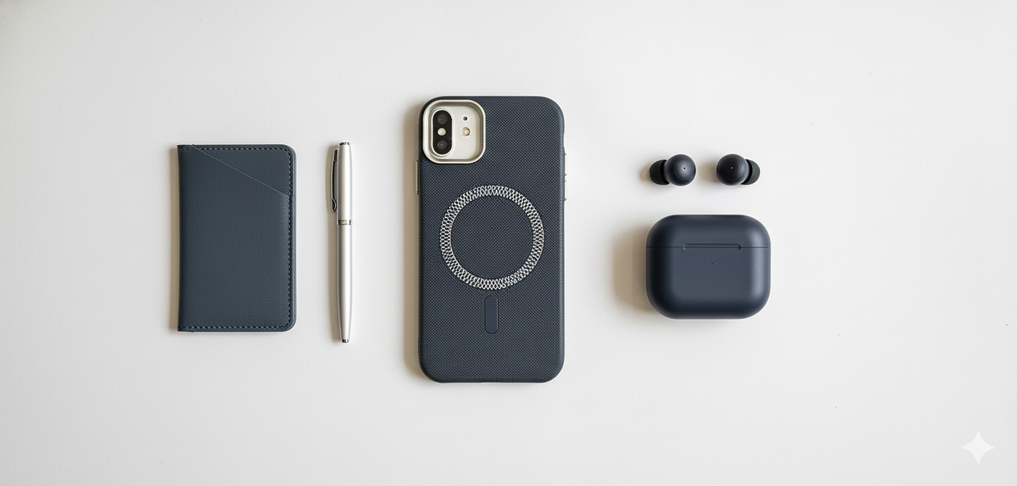 iPhone 11  premium MagSafe Compatible Textured Back Case for  Navi Blue – Shockproof & Elegant Design