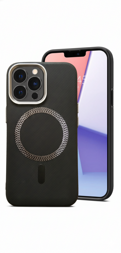 iPhone 13 Pro  Premium Textured MagSafe Case for – Metallic Frame Edition