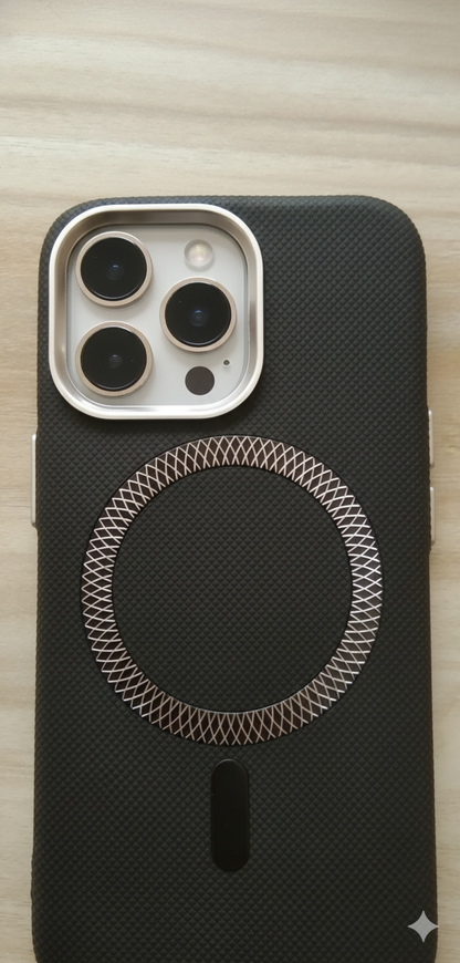 iPhone 13 Pro  Premium Textured MagSafe Case for – Metallic Frame Edition