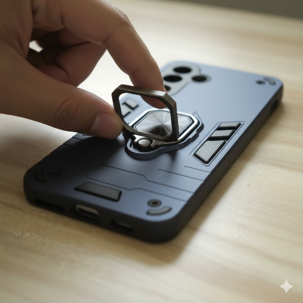 ⚙️ Samsung M56 Armor Shield Case – Rugged Protection with Magnetic Ring Stand 💪📱