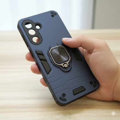 ⚙️ Samsung M56 Armor Shield Case – Rugged Protection with Magnetic Ring Stand 💪📱