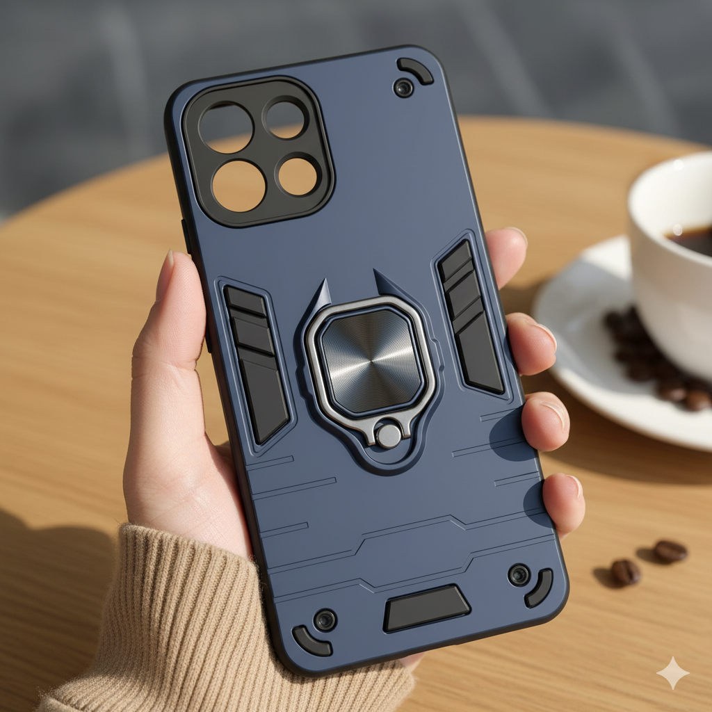 “OPPO K13 Premium Shockproof Armor Case for | Magnetic Ring Stand | Military-Grade Protection”