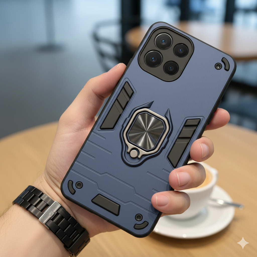 “OPPO K13 Premium Shockproof Armor Case for | Magnetic Ring Stand | Military-Grade Protection”