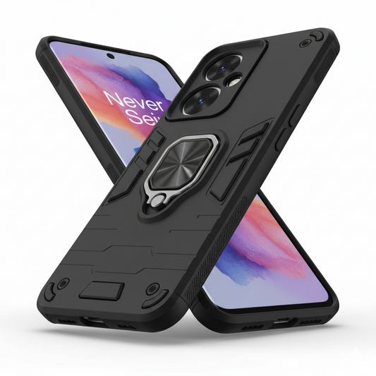 OnePlus Nord CE 3 “Premium Shockproof Armor Case for | Magnetic Ring Stand | Dual-Layer Protection | Matte Finish”