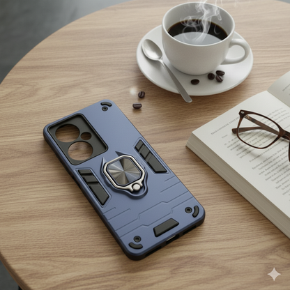 OnePlus Nord CE 3 “Premium Shockproof Armor Case for | Magnetic Ring Stand | Dual-Layer Protection | Matte Finish”
