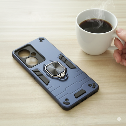 OnePlus Nord CE 3 “Premium Shockproof Armor Case for | Magnetic Ring Stand | Dual-Layer Protection | Matte Finish”