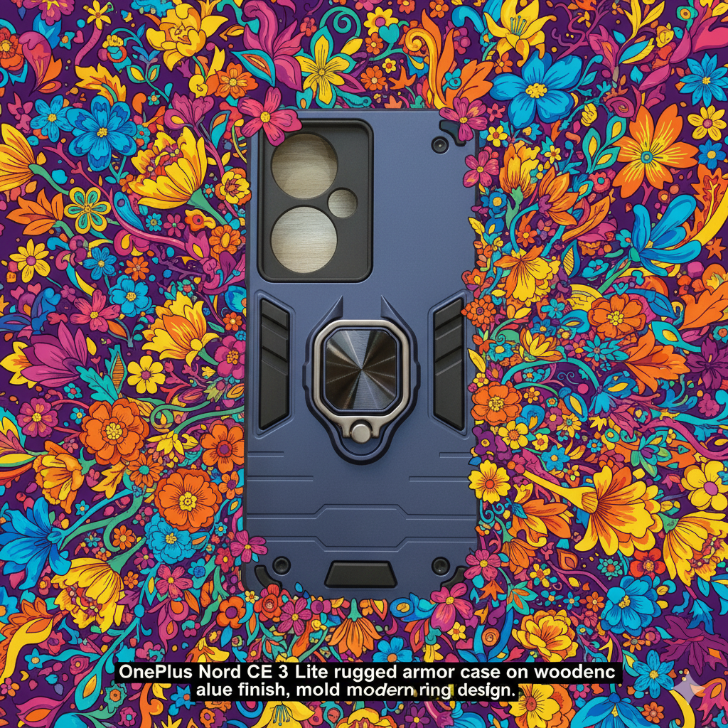 OnePlus Nord CE 3 “Premium Shockproof Armor Case for | Magnetic Ring Stand | Dual-Layer Protection | Matte Finish”