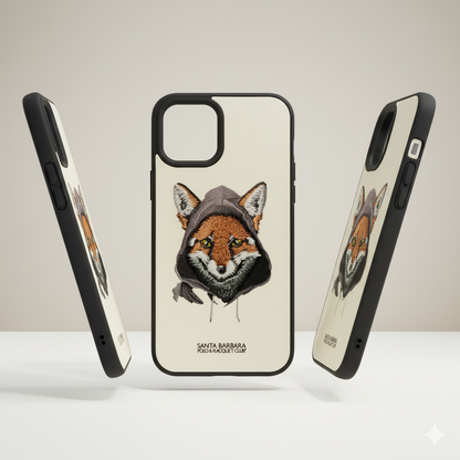 iPhone 12 Pro Luxury Silicone Case with 3D Fox Embroidery | Elegant & Durable
