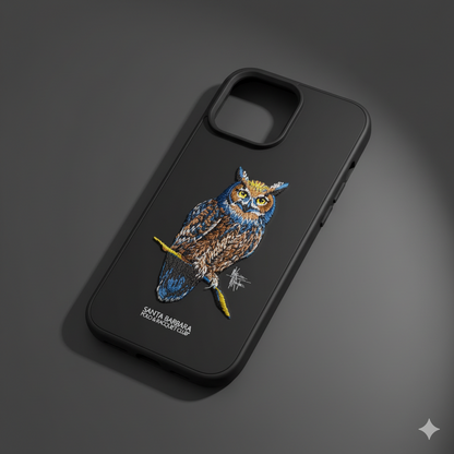 iPhone 16 Pro Max Luxury Embroidered Owl Case | Premium Protective Edition