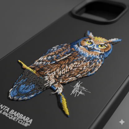 iPhone 16 Pro Max Luxury Embroidered Owl Case | Premium Protective Edition