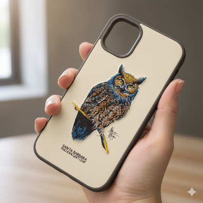 iPhone 11 Luxury Owl Case | 3D Embroidered Silicone Cover