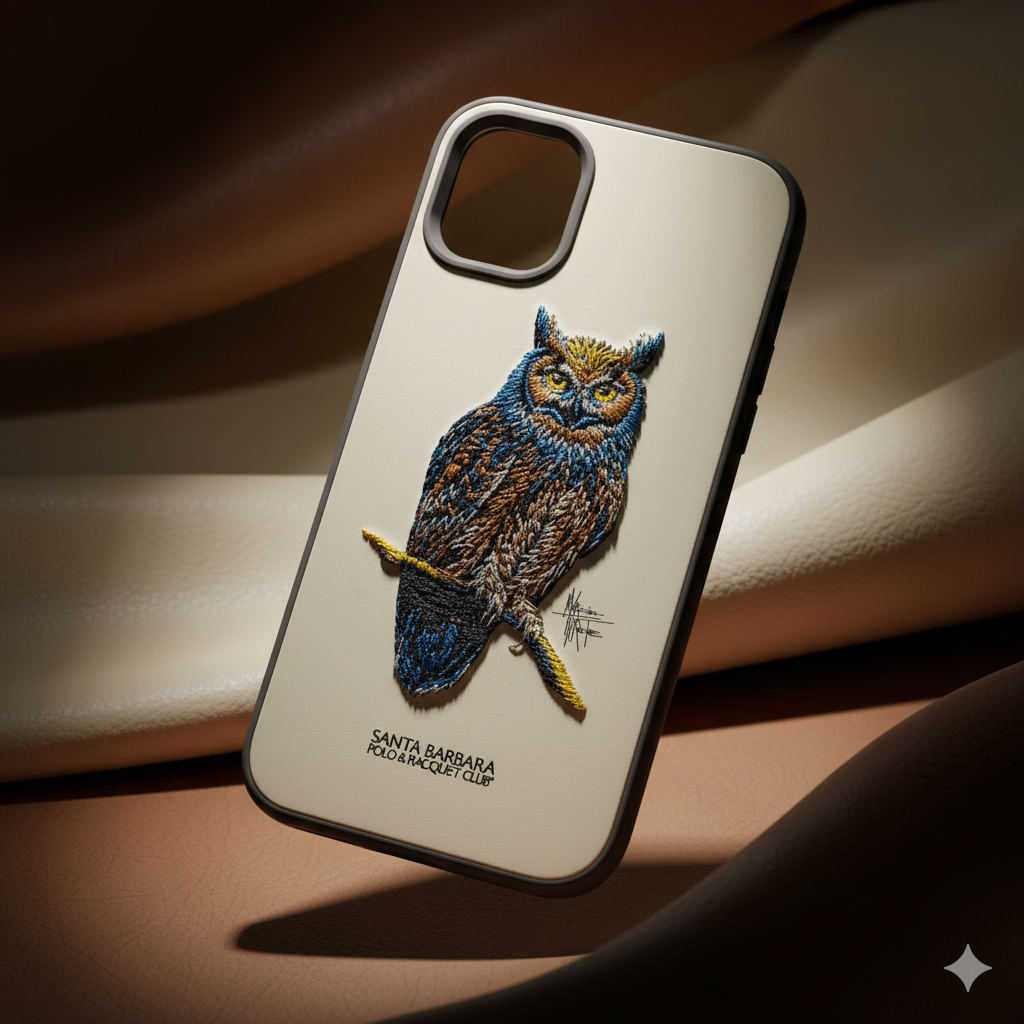 iPhone 11 Luxury Owl Case | 3D Embroidered Silicone Cover