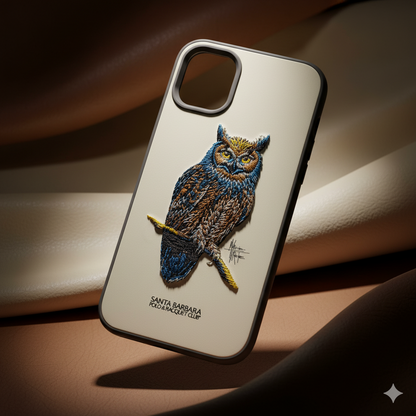 iPhone 11 Luxury Owl Case | 3D Embroidered Silicone Cover