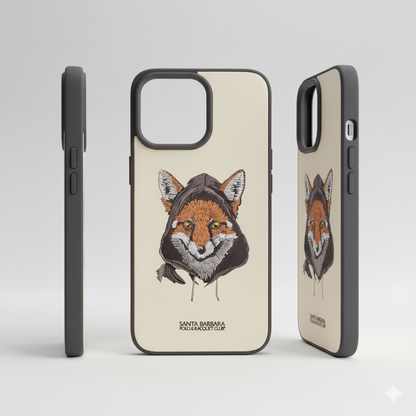 iPhone 15 Pro Max Luxury Silicone Case with 3D Fox Embroidery