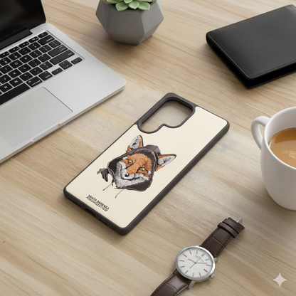 Samsung Galaxy S25 Ultra Luxury Case with 3D Fox Embroidery | Elegant & Durable