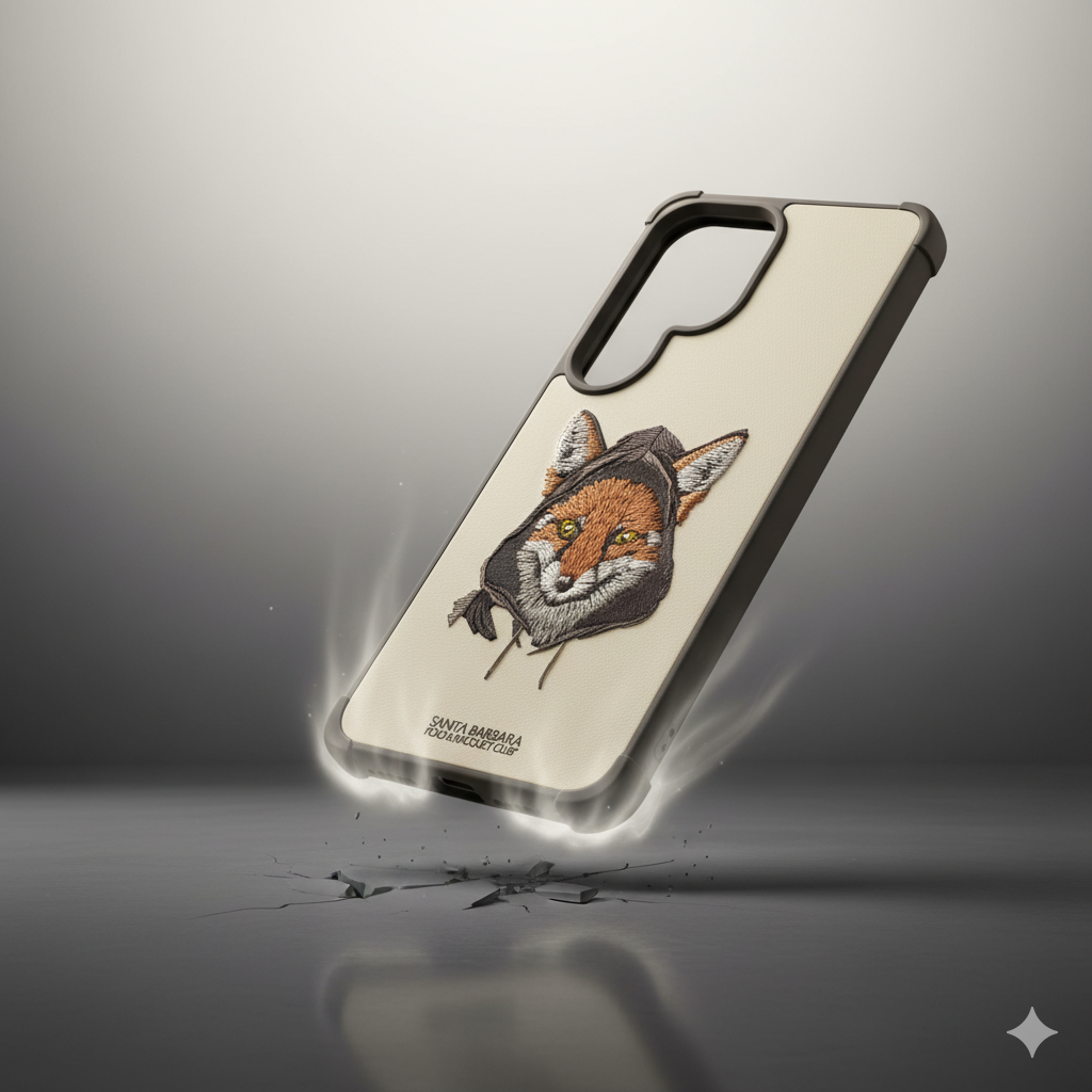 Samsung Galaxy S25 Ultra Luxury Case with 3D Fox Embroidery | Elegant & Durable