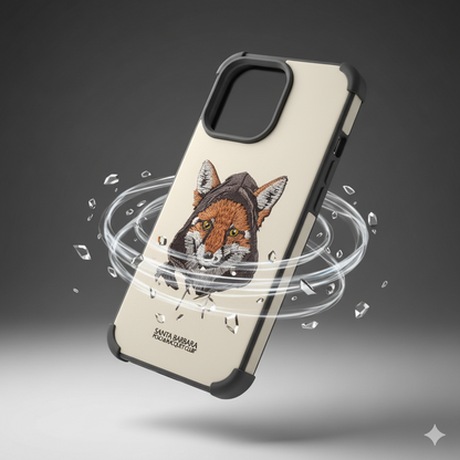 iPhone 15 Pro Max Luxury Silicone Case with 3D Fox Embroidery