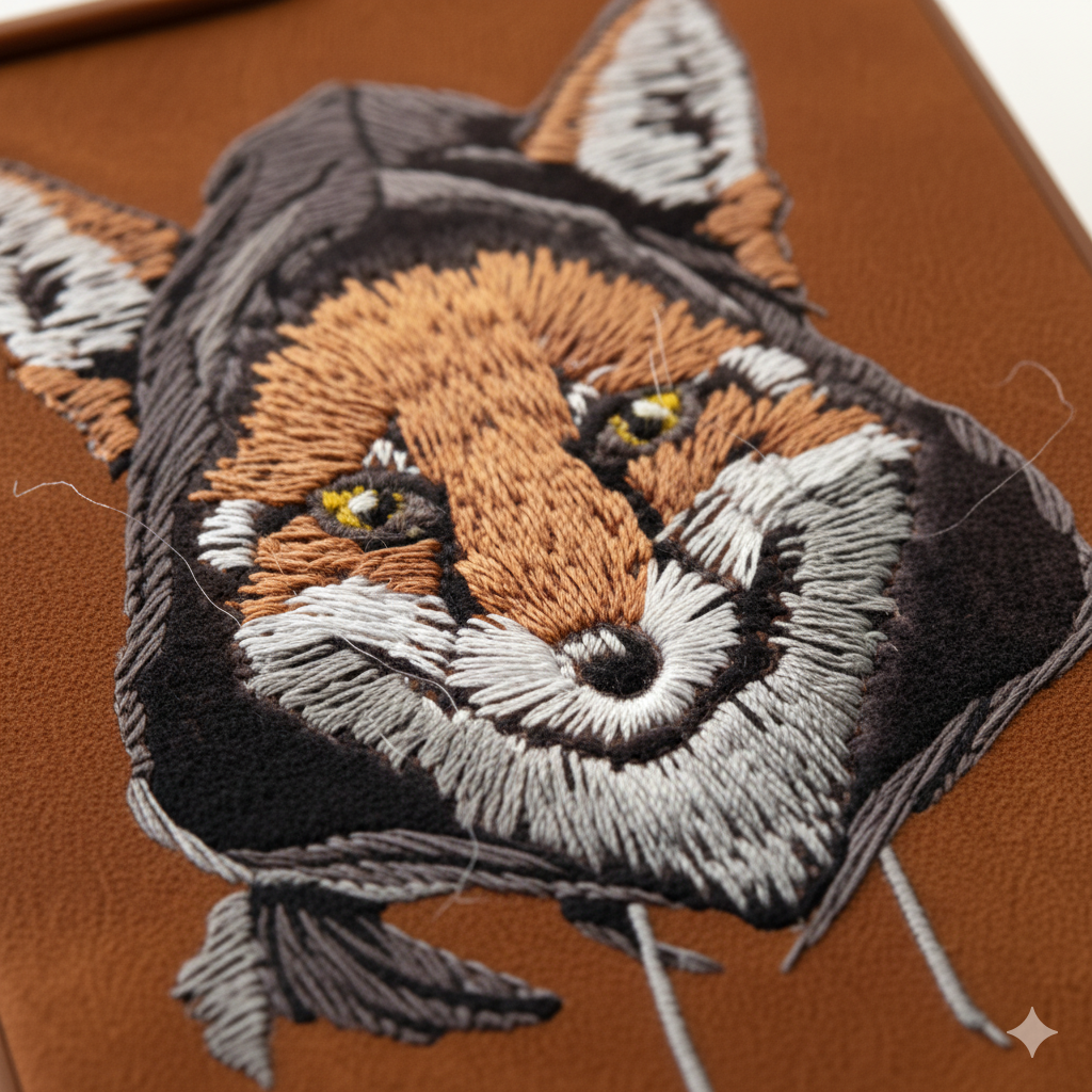 iPhone 14 Pro Premium Embroidered Fox Silicone Case | Luxury Protective Edition