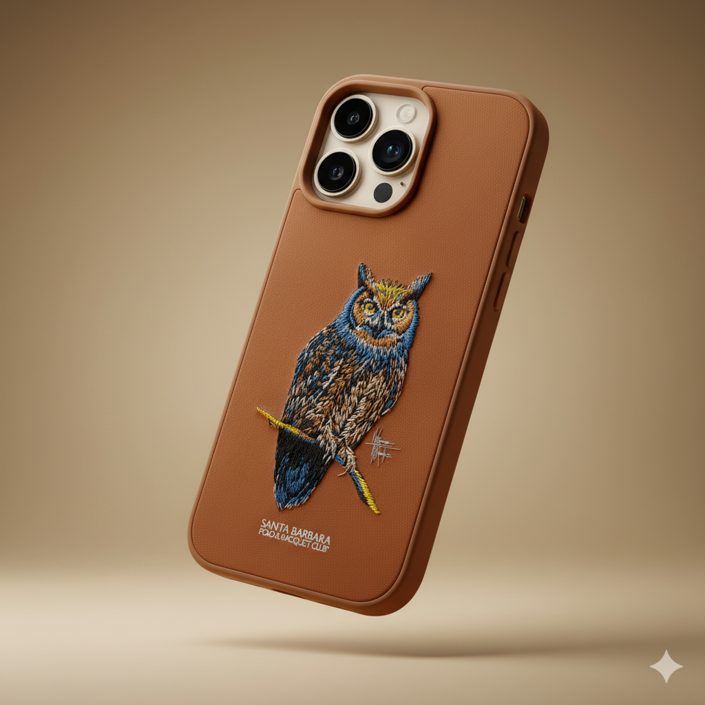 iPhone 16 Pro Max Luxury Handcrafted Owl Silicone Case | Premium Protection