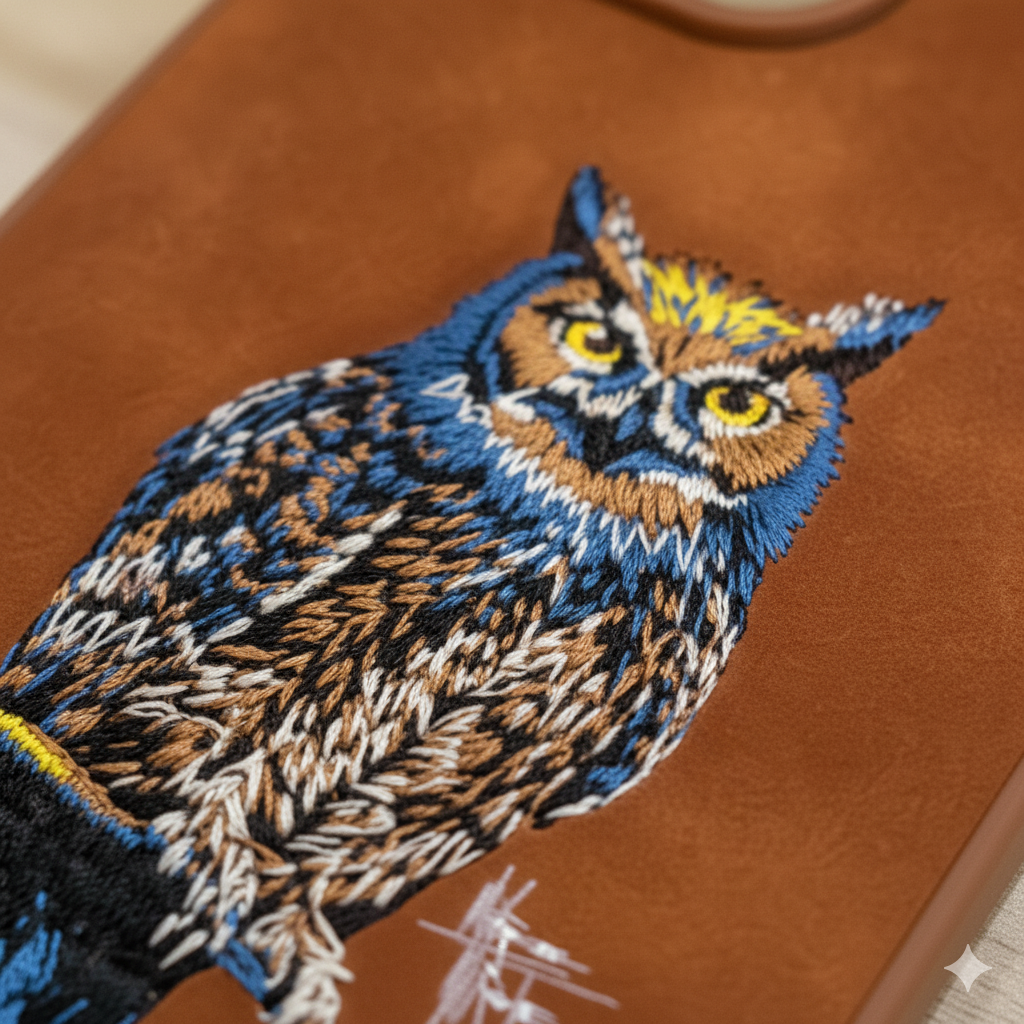 iPhone 16 Pro Max Luxury Handcrafted Owl Silicone Case | Premium Protection