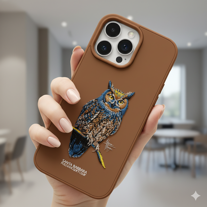 iPhone 16 Pro Max Luxury Handcrafted Owl Silicone Case | Premium Protection
