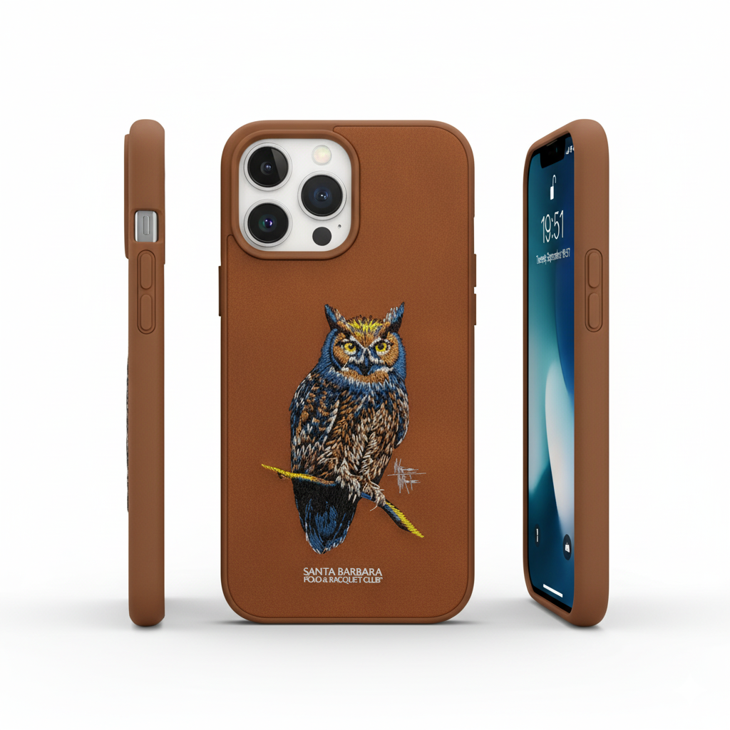 iPhone 16 Pro Max Luxury Handcrafted Owl Silicone Case | Premium Protection