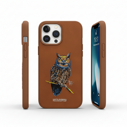 iPhone 16 Pro Max Luxury Handcrafted Owl Silicone Case | Premium Protection