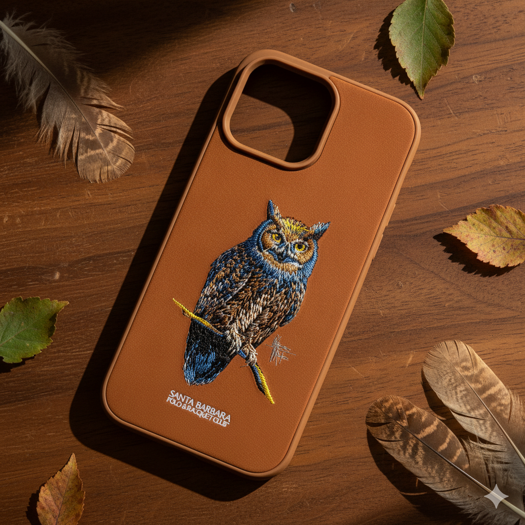 iPhone 16 Pro Max Luxury Handcrafted Owl Silicone Case | Premium Protection