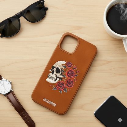 iPhone 11 Pro Elegant Embroidered Skull Design Protective Back Cover