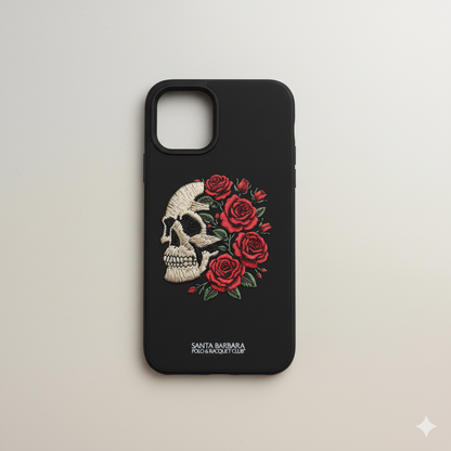 iPhone 11 Pro Premium Skull and Roses Embroidered Case | Shockproof & Stylish Cover
