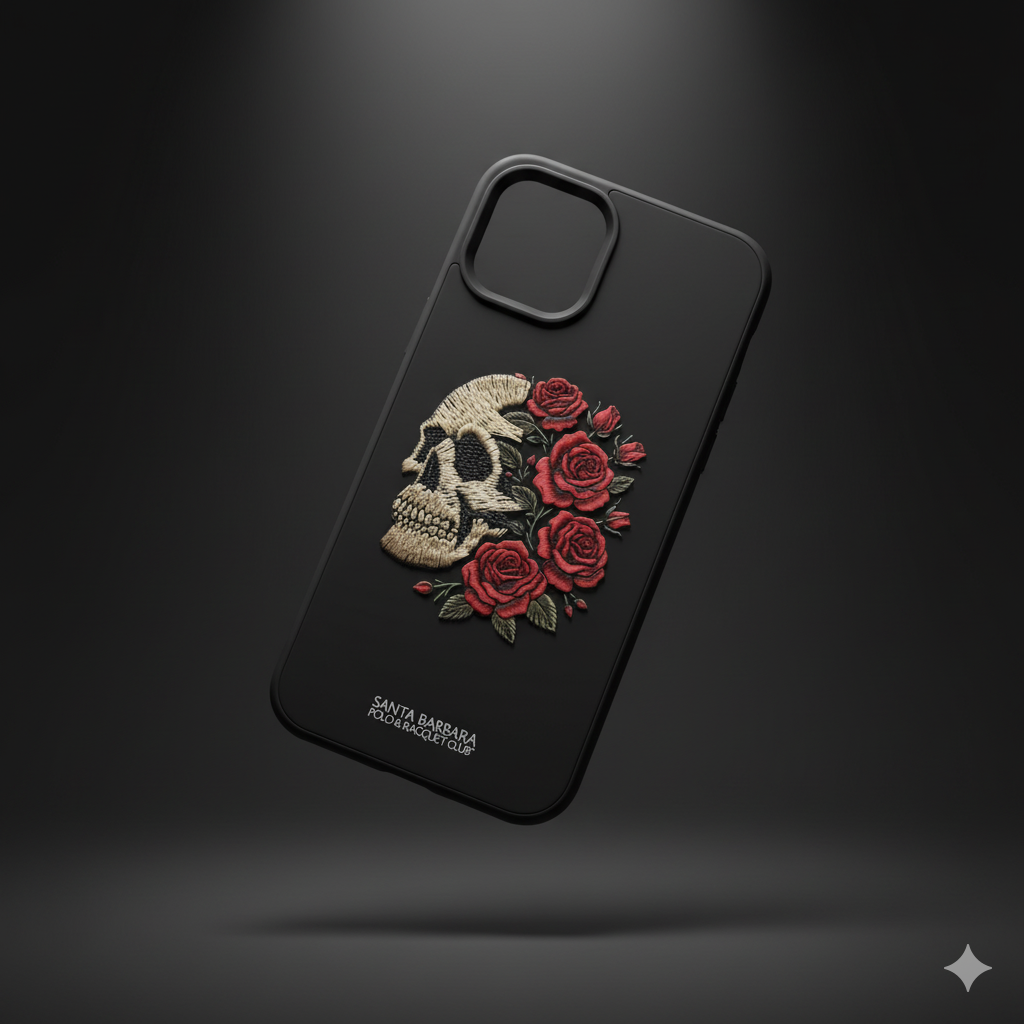 iPhone 11 Pro Premium Skull and Roses Embroidered Case | Shockproof & Stylish Cover