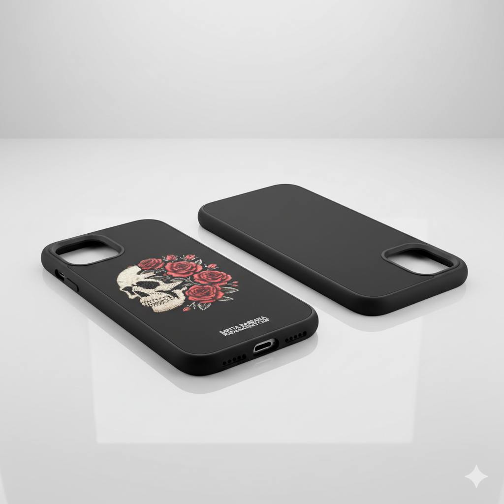 iPhone 11 Pro Premium Skull and Roses Embroidered Case | Shockproof & Stylish Cover