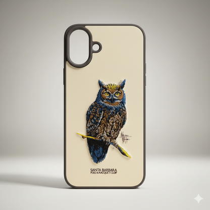 iPhone 16 Plus Designer Embroidered Owl Back Cover– Premium Protection