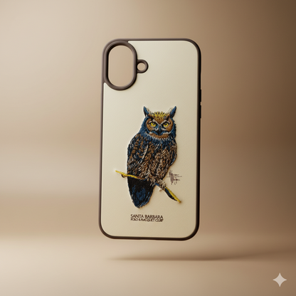 iPhone 16 Plus Designer Embroidered Owl Back Cover– Premium Protection