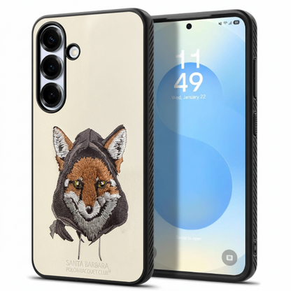 Samsung Galaxy S25  Premium Fox Embroidery Case – Stylish & Protective Cover
