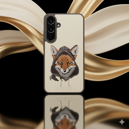 Samsung Galaxy S25  Premium Fox Embroidery Case – Stylish & Protective Cover