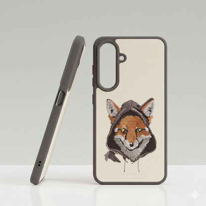 Samsung Galaxy S25  Premium Fox Embroidery Case – Stylish & Protective Cover
