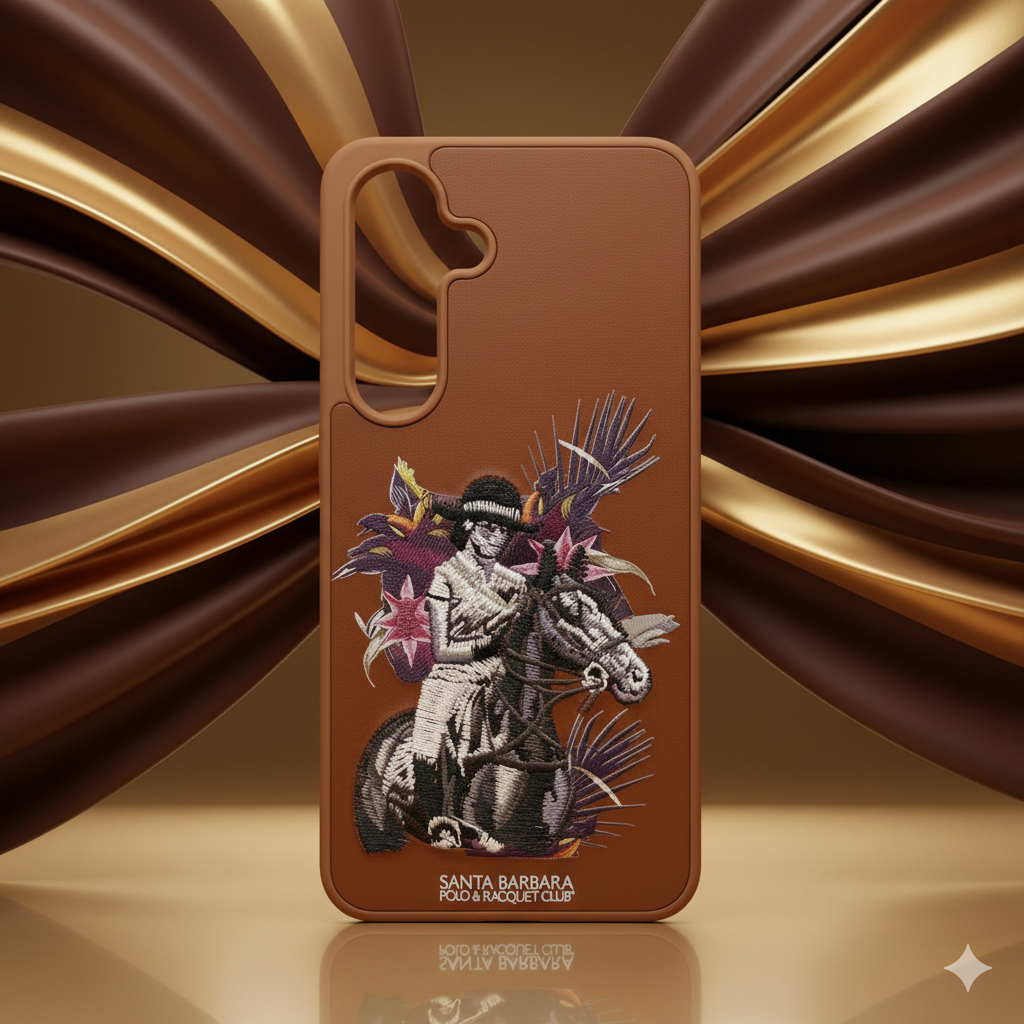 Samsung Galaxy S24  Luxury Embroidered Leather Case – Premium Protective Cover