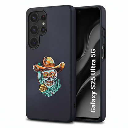 Samsung S25 Ultra Embroidered Skull Edition Case – Luxury Back Cover for Men & Women