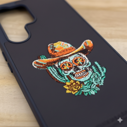 Samsung S25 Ultra Embroidered Skull Edition Case – Luxury Back Cover for Men & Women