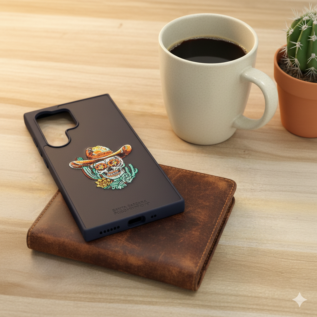 Samsung S25 Ultra Embroidered Skull Edition Case – Luxury Back Cover for Men & Women