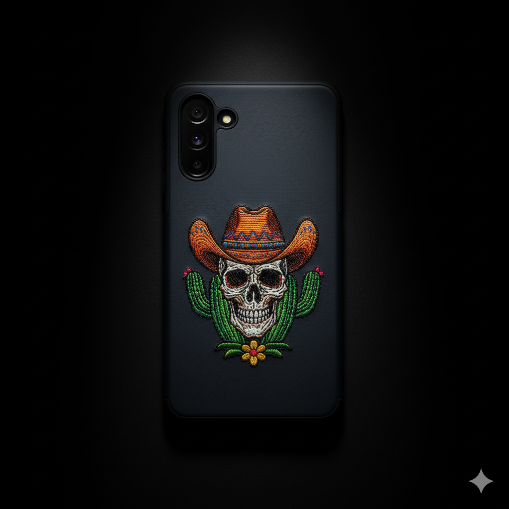 Samsung S25 Ultra Embroidered Skull Edition Case – Luxury Back Cover for Men & Women