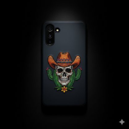 Samsung S25 Ultra Embroidered Skull Edition Case – Luxury Back Cover for Men & Women