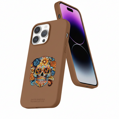 iPhone 14 Pro Max Artistic Floral Skull Back Cover – Elegant & Protective Case
