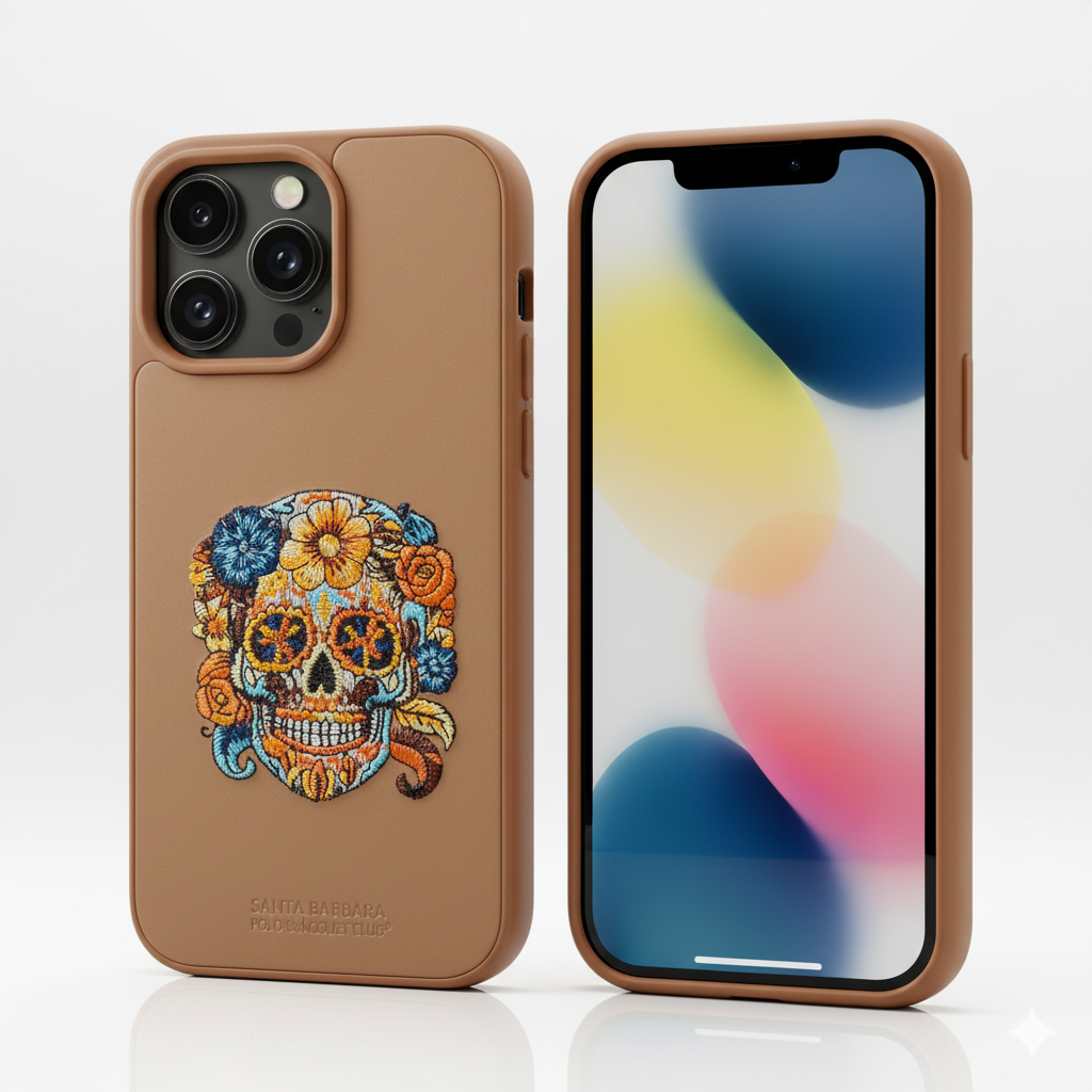 iPhone 14 Pro Max Artistic Floral Skull Back Cover – Elegant & Protective Case