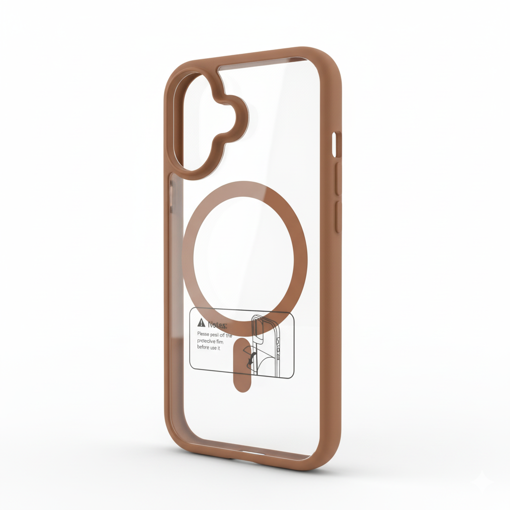 iPhone 16 Clear MagSafe Back Cover – Transparent Shockproof Protective Case