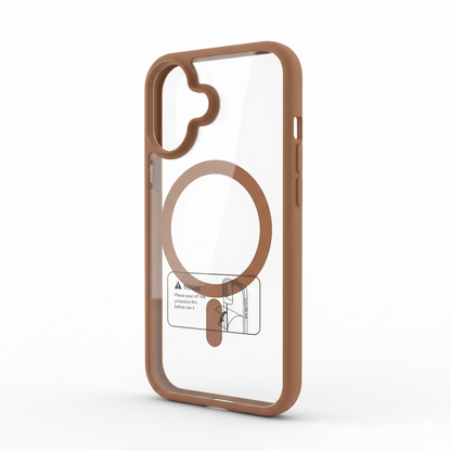 iPhone 16 Clear MagSafe Back Cover – Transparent Shockproof Protective Case
